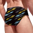 thumbnail image 3 of PEASKJP Men's Bikini Swim Briefs Quick Dry Printed Swimsuit Beach Swimwear with Drawstring (Black,XL), 3 of 4
