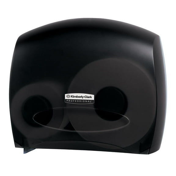 Kimberly-Clark Professional Jumbo Roll Toilet Paper Dispenser 09507, with Stub Roll, Black, 16.0" x 13.88" x 5.75" Qty 1