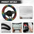 thumbnail image 6 of Yuyamidu Colorful Dog Paw Steering Wheel Cover Thick Car Steering Wheel Accessories for Sedan Winter Warm Automobile Wheel Cover Protector for Women Girls, 6 of 7