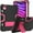 Black+Rose, variant on Dteck Case for iPad Mini 7 A17 Pro 2024 / iPad Mini 6 2021 8.3 Inch, Heavy Duty Silicone+PC Shockproof Rugged Protective Case Stand Cover for iPad Mini 7th/6th Generation 8.3",Black