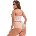 thumbnail image 2 of DARING DIVA Women's Underwear Mid Waisted Hollow Out Breathable Panties L Beige, 2 of 6