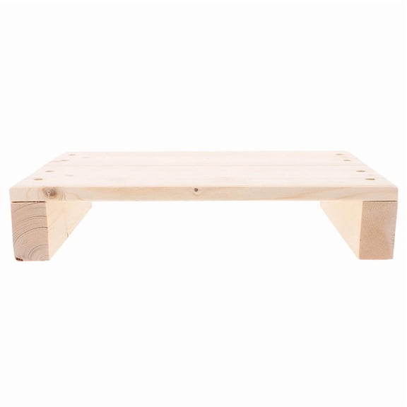 Bathroom and Kitchen Use Wooden Step Stool 12 Inch Non-Slip for Seniors