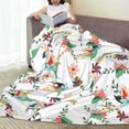 thumbnail image 6 of Zufioo Pretty Floral With Leaves Fleece Blanket Queen Size,Plush Bed Blanket,Ultra Soft Throw Blanket,Plush Fuzzy Cozy Blanket Perfect for Bed,Couch-50"x40", 6 of 7