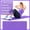 Purple, variant on Large Non Yoga Mats 4mm Thick - 68"x23" Monochrome Fitness Mat for Women & Men, Extra Long Exercise Mat with Carrying Strap for Home Gym, Pilates, Workout