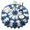 Blue Tie Dye, variant on Colorful Tie Dye Star Mandala Pattern Round Tablecloth 60"x60",Wrinkle Wipeable Table Cloth for Kitchen Dining Room Picnic Patio Party