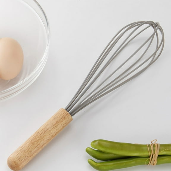 4pcs Wooden Handle Egg Cream Whisk Mixer Kitchen Gadget