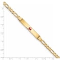 thumbnail image 3 of Primal Gold 14 Karat Yellow Gold Medical Red Enamel Figaro ID Bracelet, 3 of 3