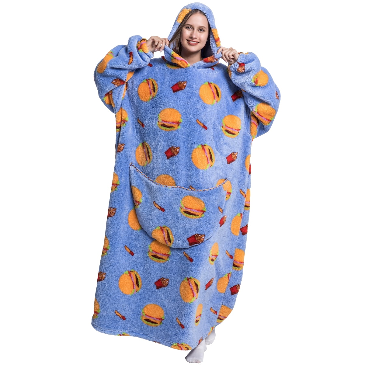 Lieonvis Blanket Hoodie Women & Men,Premium Sherpa Fleece Oversized