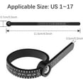thumbnail image 3 of Ring Sizer Measuring Tool Reusable Finger Size Gauge Jewelry Sizing Tool 1-17 USA Rings Size (Black | White Printing), 3 of 5