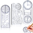 thumbnail image 1 of Multifunctional Geometric Ruler,Geometric Pattern Ruler,3 PCS Multifunctional Drawing Ruler,Geometric Shapes Ruler,Geometric Drawing Ruler,Geometer Ruler, 1 of 5