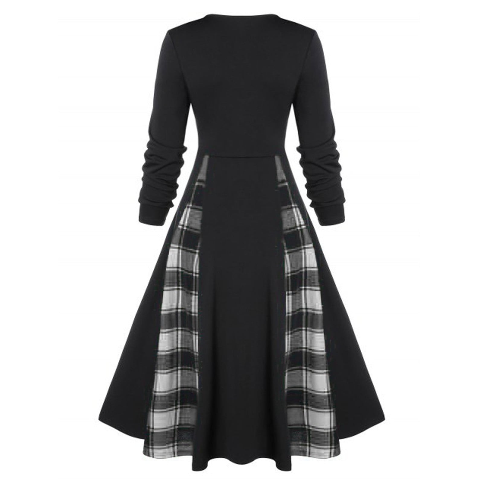 Winter Fall Dresses for Women Long Sleeve Womne Plus Size Lace Panel A ...