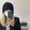 Black high bomb model, variant on SikaFu High -Elastic Rabbit Hairy Hat Girl Autumn And Winter Solid Knitted Hat Plush Hawk Hat Cute Cold Hat Korean Japanese Japanese Bag