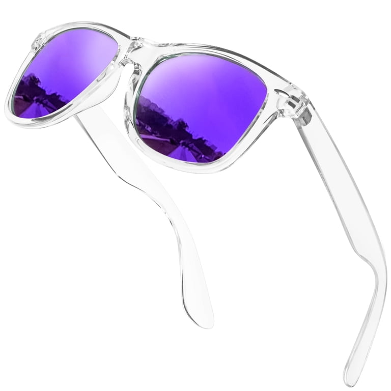 Kanastal Polarized Square Sunglasses, Purple Mirror photo 1