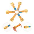 thumbnail image 2 of Shisuyan Vis de Frein à Disque de Vélo Dorées 6 Pcs Fixation Anti-Corrosion, 2 of 8