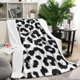 thumbnail image 2 of Leopard Print Premium Flannel Fleece Throw Blanket - Comfort Lightweight Soft & Cozy Blanket for Couch Bed and Sofa - All Seasons Brown Leopard (50x60 inches), 2 of 5