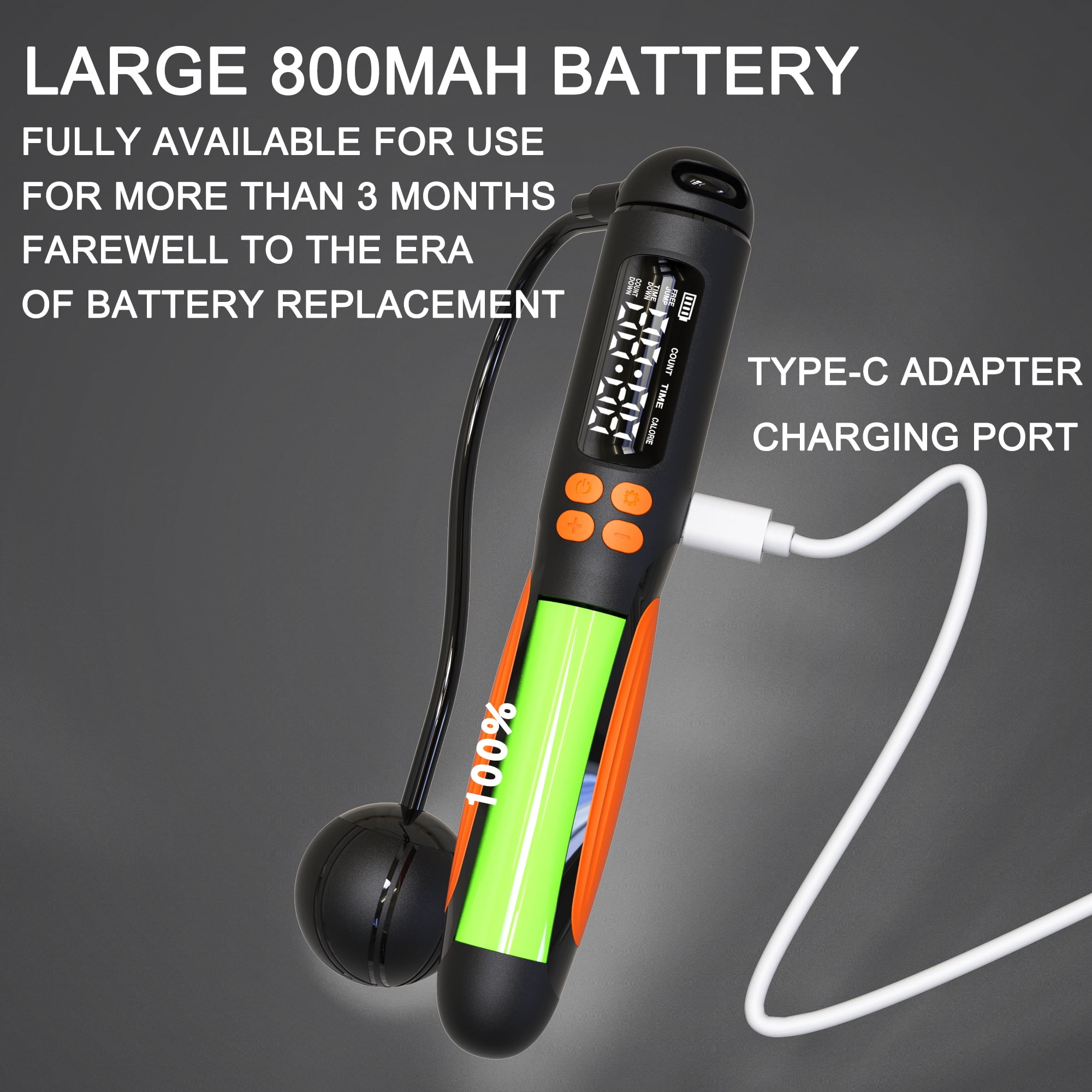 PWO Jump rope with counter, wired wireless weighted cordless jump rope for kids, women and men, adjustable digital smart jump rope for fitness workouts, boxing, speed training, home gym