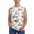 thumbnail image 2 of Fotbe Men's Snake Print Men's Sleeveless Muscle Tank Tops Casual T-Shirts for Gym Workout Beach-Small, 2 of 8