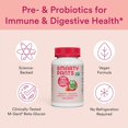 thumbnail image 3 of SmartyPants Kids Probiotic Gummies for Gut Health Strawberry Creme, 60 Ct, 3 of 11