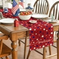 thumbnail image 4 of Smile American Blue and Red Star Patriotic Fourth of July Table Runner 13 x 108 Inch Red, 4 of 8