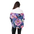 thumbnail image 4 of FORMRS Womens Scarf Winter Soft Long Big Warm Shawls Wrap Tassel Scarves, Colorful Art Flowers, 4 of 9