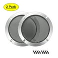 thumbnail image 1 of Unique Bargains 2pcs 5' Speaker Grill Mesh Decorative Circle Woofer Guard Protective Cover Audio Accessories Silver, 1 of 4