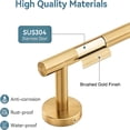 thumbnail image 3 of ASTOTSELL Modern Home Decor Bathroom Rust Resistant Wall Mounted Towel Bars with Hardware Accessories - Brushed Gold, 3 of 6