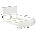 thumbnail image 5 of AFI Madison King Solid Wood Foundation Bed Frame with Matching Footboard, White, 5 of 5