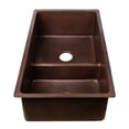 thumbnail image 5 of Premier Copper Products  33-inch Hammered Copper Kitchen 60/40 Double Basin Sink with Short 5" Divider, 5 of 5