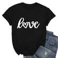 thumbnail image 7 of TRUBKH Womens Tops Valentines Day Valentines Day Tshirt Work Blouses Women Valentine Tops Valentines Top Women's Graphic T Shirts Vintage Women T Shirt Graphic Black L, 7 of 7