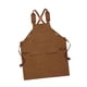 thumbnail image 3 of Delantal de lona para hornear, multiusos, con bolsillo, sin mangas, resistente, para trabajo Marrón, 3 of 9