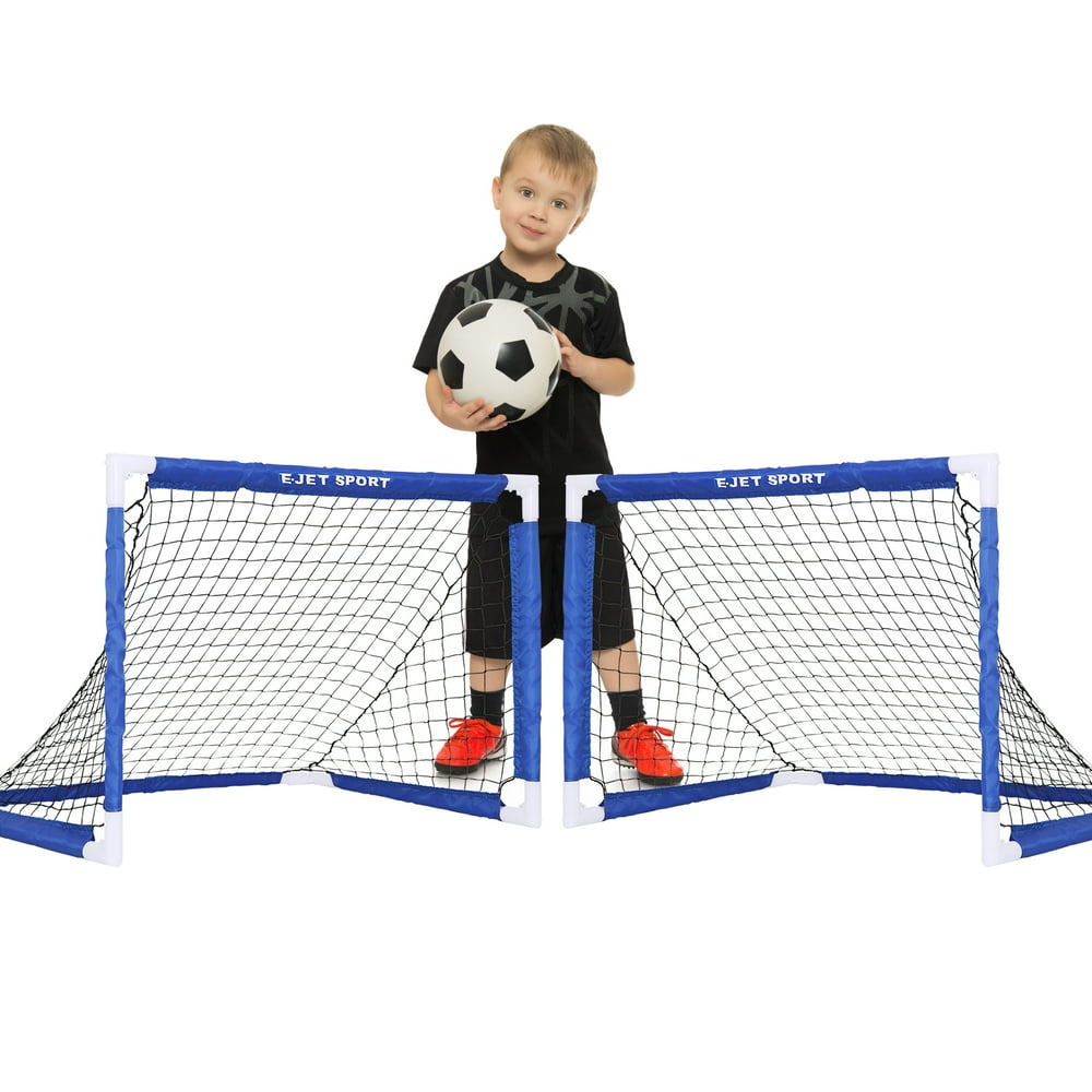 EJET quick folding Plastic indoor out door mini Soccer Goal Set of 2