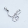 thumbnail image 2 of Dazzlingrock Collection 0.05 Carat (ctw) Round Diamond Fancy Letter 'C' Initial Pendant, Sterling Silver, 2 of 6