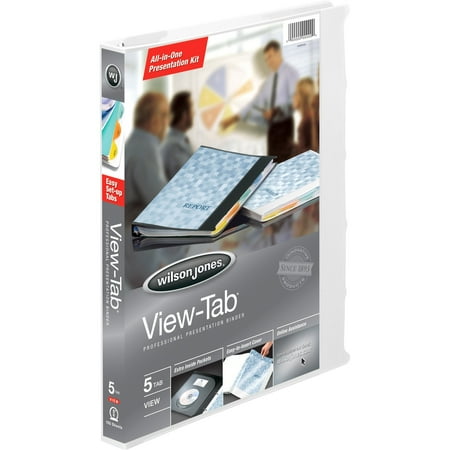Ave Presentation Binder Wilson Jones, WLJ55364, View-Tab Round Ring Poly Presentation Binders, 1 / Each, White ()