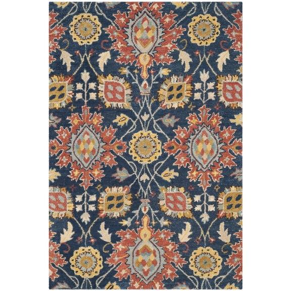 SAFAVIEH Roslyn ROS565A Handmade Navy / Multi Rug