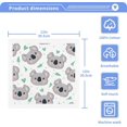 thumbnail image 3 of GZHJMY Cute Grey Koala Washcloth Set of 4 Pcs 100% Cotton Small Face Towel, 12 x 12 inch Washcloths, 3 of 7