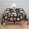 thumbnail image 3 of Pioneer Flower Floral Print Pattern Square Tablecloth, Waterproof Wipeable Spillproof Washable Table Cover for Home Kitchen Party and Daily Decor 60"x60", 3 of 6