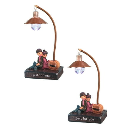 

Sanamity Decor 2 Pack Creative Cartoon Small Night Light Tabletop Decoration Resin Small Night Light Lovers The Best Gift Desktop Ornament Anime Tiangiki Minimalist Desktop Decoration
