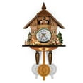 thumbnail image 1 of Cuckoo wall clock, cuckoo clock,brown,CM010, 1 of 16