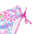 thumbnail image 3 of Bagilaanoe 2 Pcs Girl Swimwear, Floral Tops + Drawstring Bikini Bottoms Suit, 3 of 5