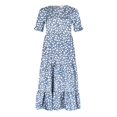 thumbnail image 2 of TopLLC Robes d'Été pour Femmes Robe Maxi Bohème Sans Manches Col Carré Dos Nu Ourlet à Volants Longue Robe d'Invité de Mariage, 2 of 6