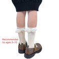 thumbnail image 3 of Comfortable Baby Girls Socks Lambswool Angel Wing Socks Unisex Boys Foot Wear Socks Solid Color for Children 3-10Y White, 3 of 4