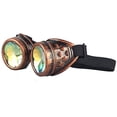 thumbnail image 3 of SAYFUT Steampunk Goggles Motorcycle Glasses Rainbow Kaleidoscope Festival Goggles Biker Vintage Outdoor, 3 of 6