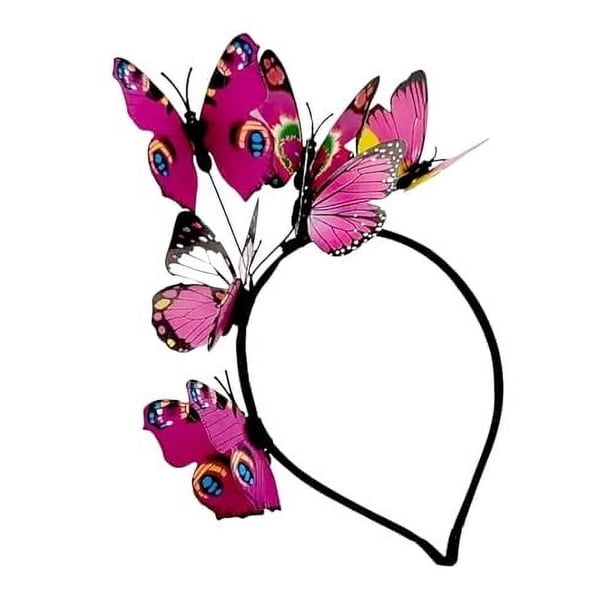 Fiudx Diadema de Mariposa, Tocado de Textura Suave, Accesorio Ligero para El Cabello, Cómodo de Fiesta, para Mujeres y Niñas, Decoración de Cumpleaños de Carnaval, Diseño Brillante.