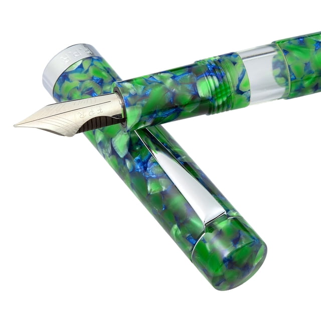 FPR Jaipur V2 Fountain Pens for Writing – Piston Filled Refillable & Stainless Steel Ultra Flex Nib Calligraphy Fountain Pens Features Acrylic or Ebonite Body-Luxury Pens w/Clutchless Design