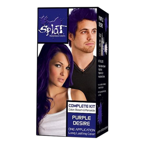 Splat Purple Desire, SemiPermanent Hair Dye for All Hair Colors, 1 Kit, 6 Pack