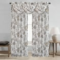 thumbnail image 2 of Anna Sheer Metallic Floral Rod Pocket Window Panel, Grey, 54x84 Inches, 2 of 2