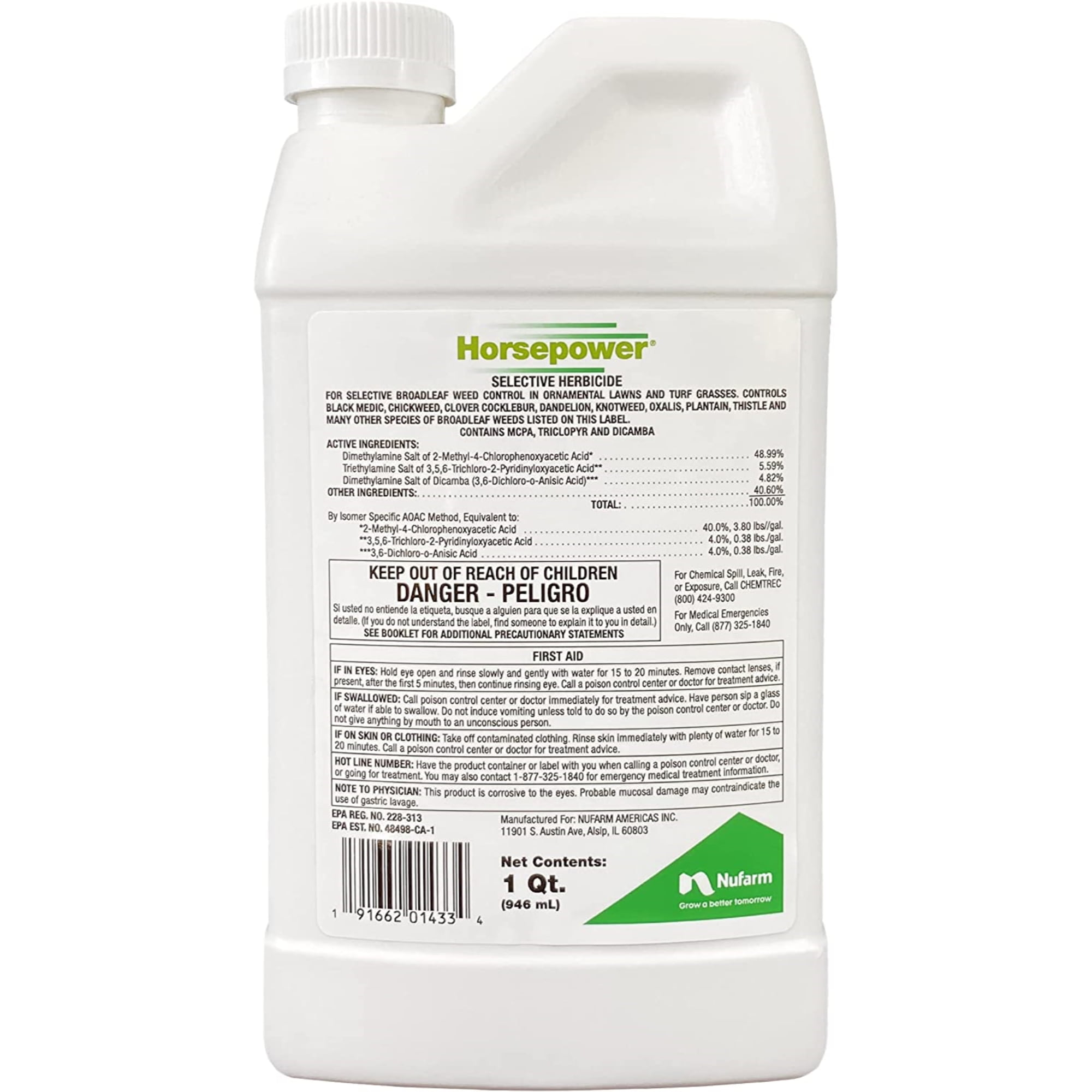 Nufarm Horsepower Selective Herbicide, 32 Ounce Bottle - Walmart.com