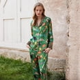 thumbnail image 2 of Pijama de seda de hielo para mujer, traje de Casa de manga larga con solapa, estilo Ins, a la moda, novedad de primavera y verano, 2023, 2 of 4