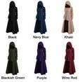 thumbnail image 5 of Halloween Hunter Jumper Hooded Dress Solid Color Jacket Loose Oversize Winter Plain Casual S-5Xl Medieval Carnival, 5 of 7