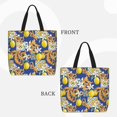 thumbnail image 3 of Naloa Sicilian Style Tote Bag for Women, Foldable Tote Bag With Zipper, Large Shoulder Bag, Top Handle Handbag for Travel, Work, Shopping, 3 of 9